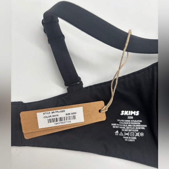 NWT Skims push up bra black 32 DD BR-TPU-0022 onyx 32 DD - Picture 2 of 7